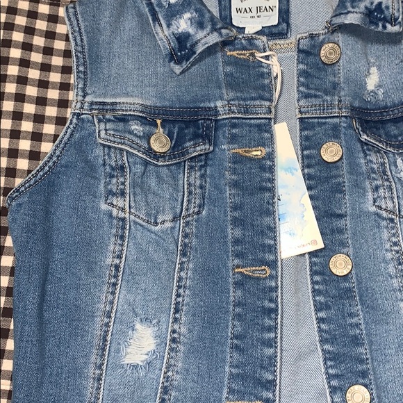 NWT Jean Vest ( lightly distressed ) - Picture 3 of 4